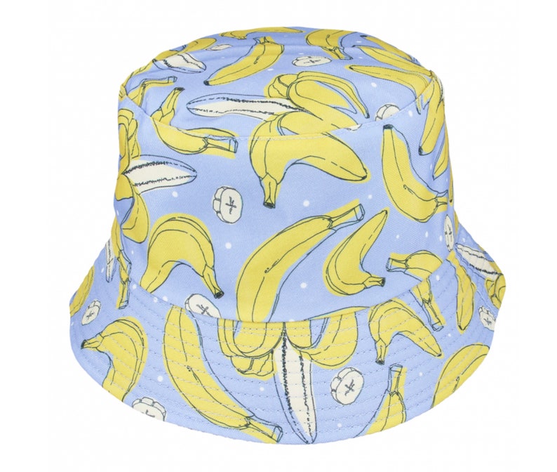 Banana Bucket Hat Reversible Banana Print Pattern Bucket Etsy UK