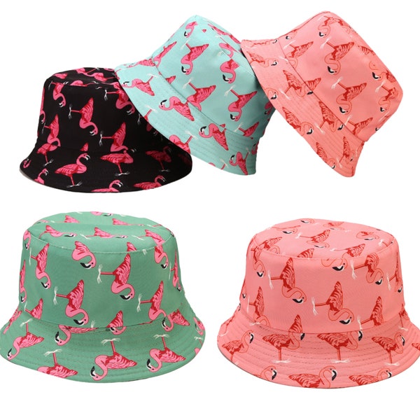 Flamingo Bucket Hats: Reversible, Unisex, and Stylish Cotton Headwear for a Fun and Fashionable Look
