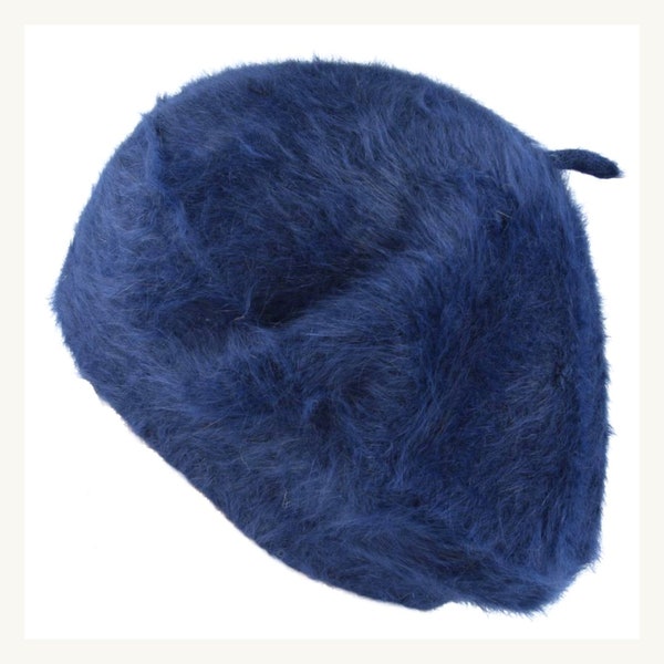 Cozy Vintage-Style Angora Wool Women's Beret | Ladies' Warm & Comfy 1920s-Inspired Winter Headwear