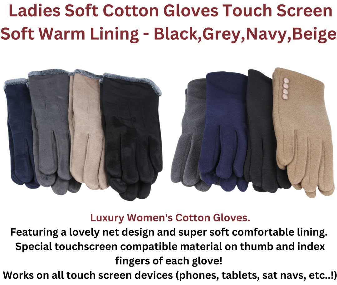 Ladies grey cheap suede gloves