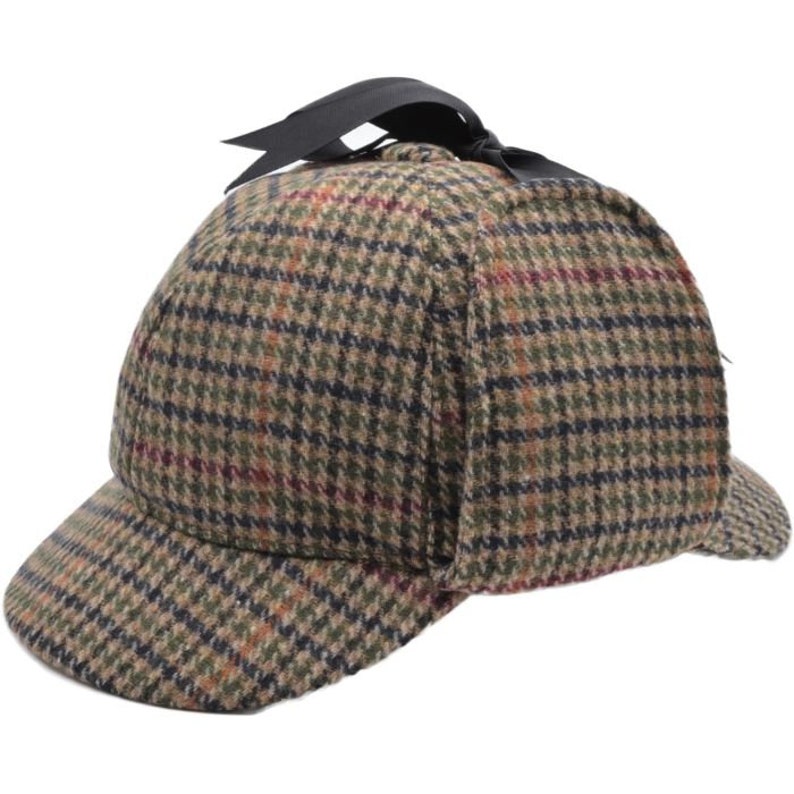 Style élémentaire : le classique sherlock holmes deerstalker en motif pied-de-poule intemporel image 1