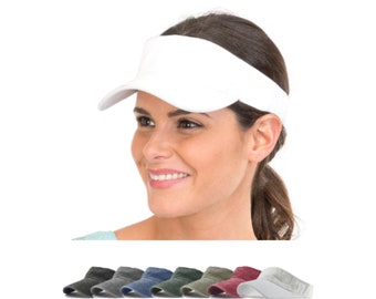 Women Sun Visor, Stay Sun-Safe and Stylish: Women's Adjustable Stone Washed Sun Visor with UV Protection