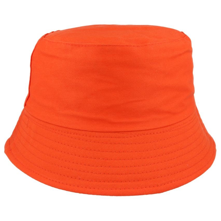 Orange bucket hat with googly eyes sales
