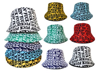 Unisex Bucket Hat with Trendy Print: Reversible Design and Bold Statement - The Perfect Gift for All Fashion Enthusiasts