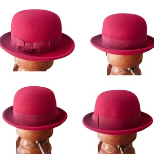 Chapeau melon doux en feutre de laine : design élégant et intemporel Rehaussez votre style avec notre melon doux chic sans effort Acheter maintenant Wine