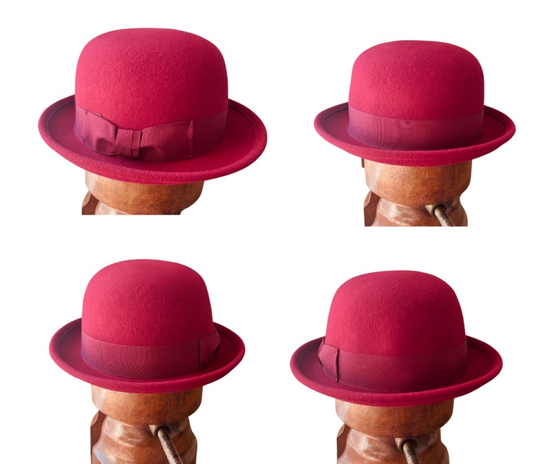 Chapeau melon doux en feutre de laine : design élégant et intemporel Rehaussez votre style avec notre melon doux chic sans effort Acheter maintenant Wine