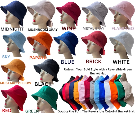 Unisex Reversible Bucket Hat, Colorful Twist Reversible Style, Classic Bucket  Hat,color Life's Endless Seasons Revamp Your Wardrobe Vibrant 