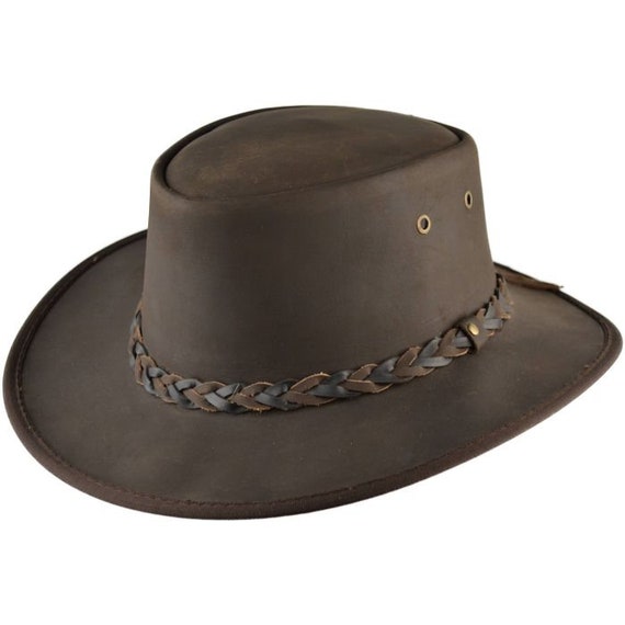 Genuine Crushable Leather Cowboy Hat Rugged Western Style Perfect for  Travel, Outdoor Adventures Timeless, Versatile Unisex Hat - Etsy