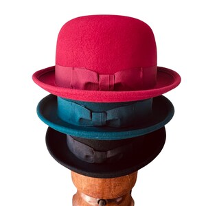 Chapeau melon doux en feutre de laine : design élégant et intemporel Rehaussez votre style avec notre melon doux chic sans effort Acheter maintenant image 1