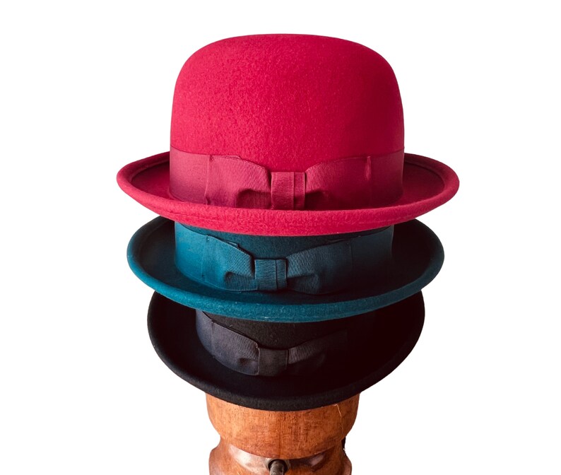 Chapeau melon doux en feutre de laine : design élégant et intemporel Rehaussez votre style avec notre melon doux chic sans effort Acheter maintenant image 1