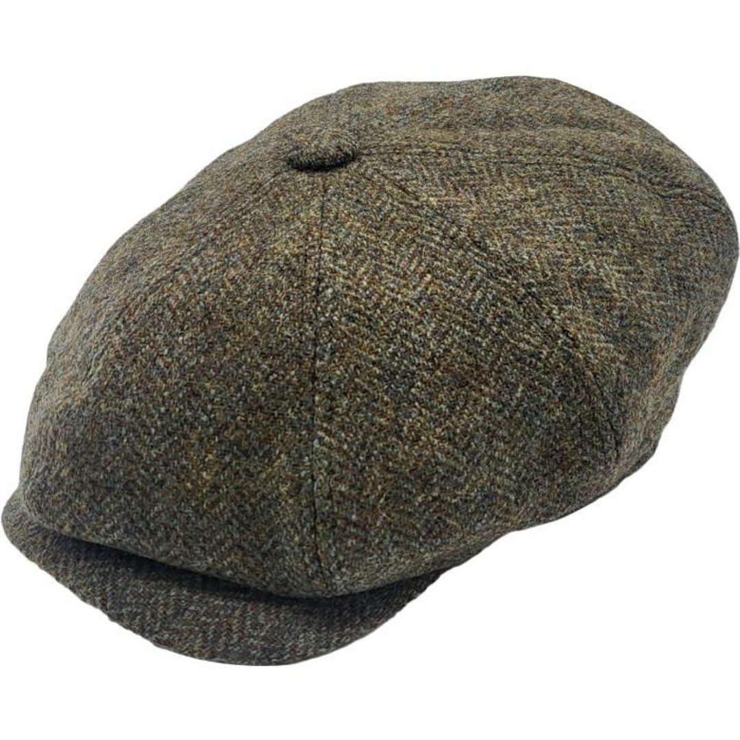 Classic Herringbone Newsboy Cap Vintage Baker Boy Style Hat Etsy
