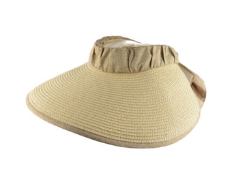 Pare-soleil pliable à bord large pour femmes, chapeau de soleil élégant, perle, chapeau d'été pliable à la mode, casquette de protection UV réglable pour la plage, cadeau mignon