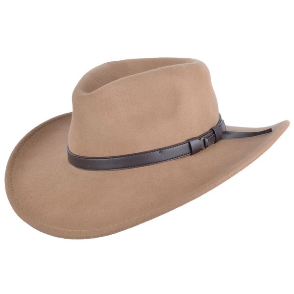 Chapeau de cowboy en laine déformable : style western durable pour toutes les aventures