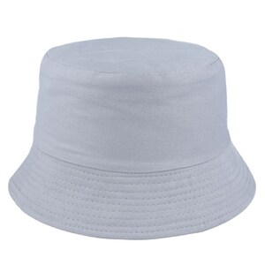 Grey Bucket Hat: Plain Blank Cotton for Subtle and Contemporary Style