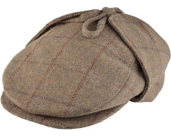 Traditionele tweed platte pet met oorflappen - Iers/Schotse pet voor heren | Warm, stijlvol en weerbestendig