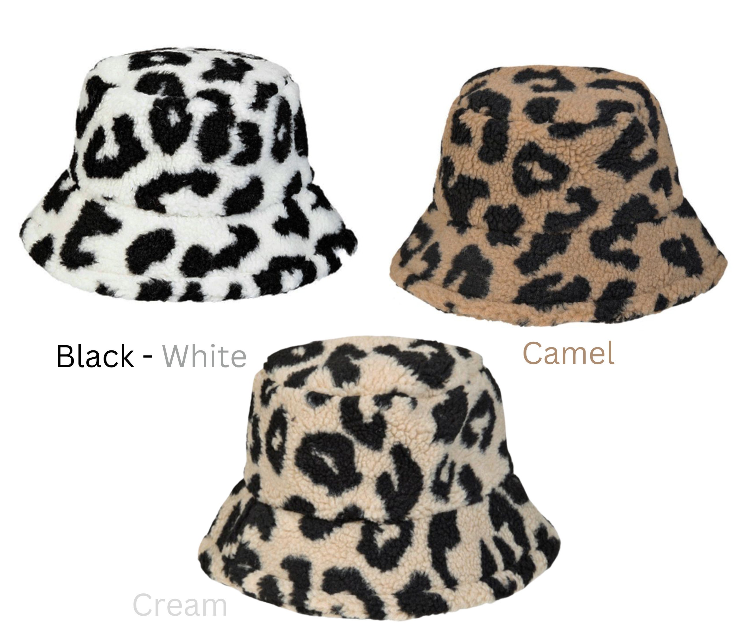 Fluffy cheetah deals bucket hat