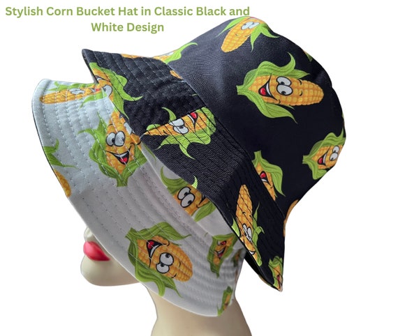 Corn Bucket Hat, Timeless Versatile Fashion Statement, Bucket Hat, Double  the Style Reversible Corn Bucket Hat Effortlessly Versatile Looks 