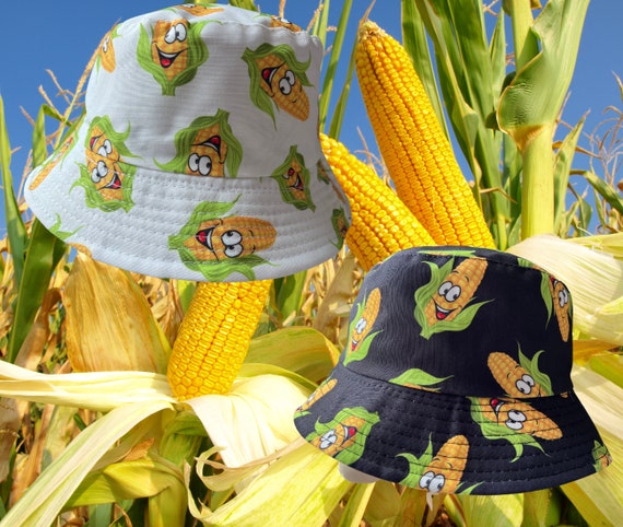Corn Bucket Hat, Timeless Versatile Fashion Statement, Bucket Hat, Double The Style Reversible Corn Bucket Hat Effortlessly Versatile Looks