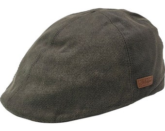 Waterproof Wax Flat Cap - Weatherproof Newsboy Rain Hat