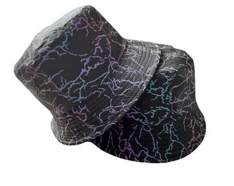 Shimmer and Shine: Unisex Reversible Iridescent Bucket Hat, Fashionable Fisherman Hat for a Touch of Sparkle