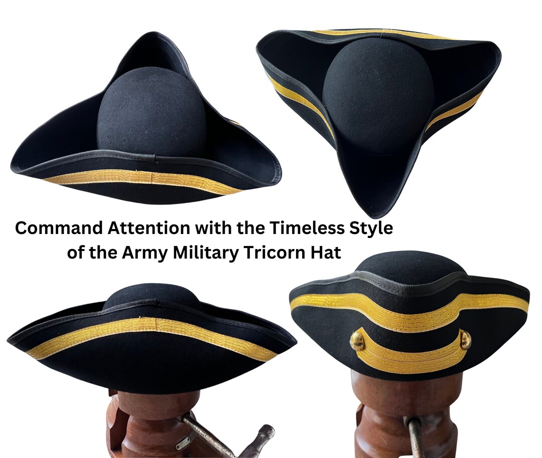 Army Military Tricorn Wool Felt Hat, the Iconic Army Military Tricorn