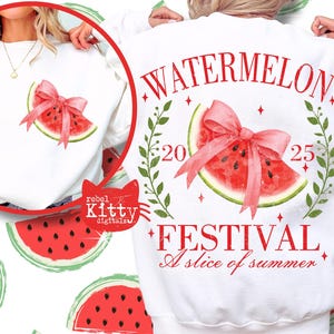 Watermelon Festival 2025 PNG | A Slice of Summer | Coquette | Watermelon Season | Watermelon Vibes | One In A Melon | Trendy Watermelon