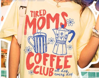 Vermoeide moeders Coffee Club, png PNGEgg | Trendy Mom Design (digitale download)
