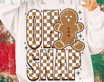 ¡Vaya! PNG SVG / Diseño de pan de jengibre navideño de moda (Descarga digital)