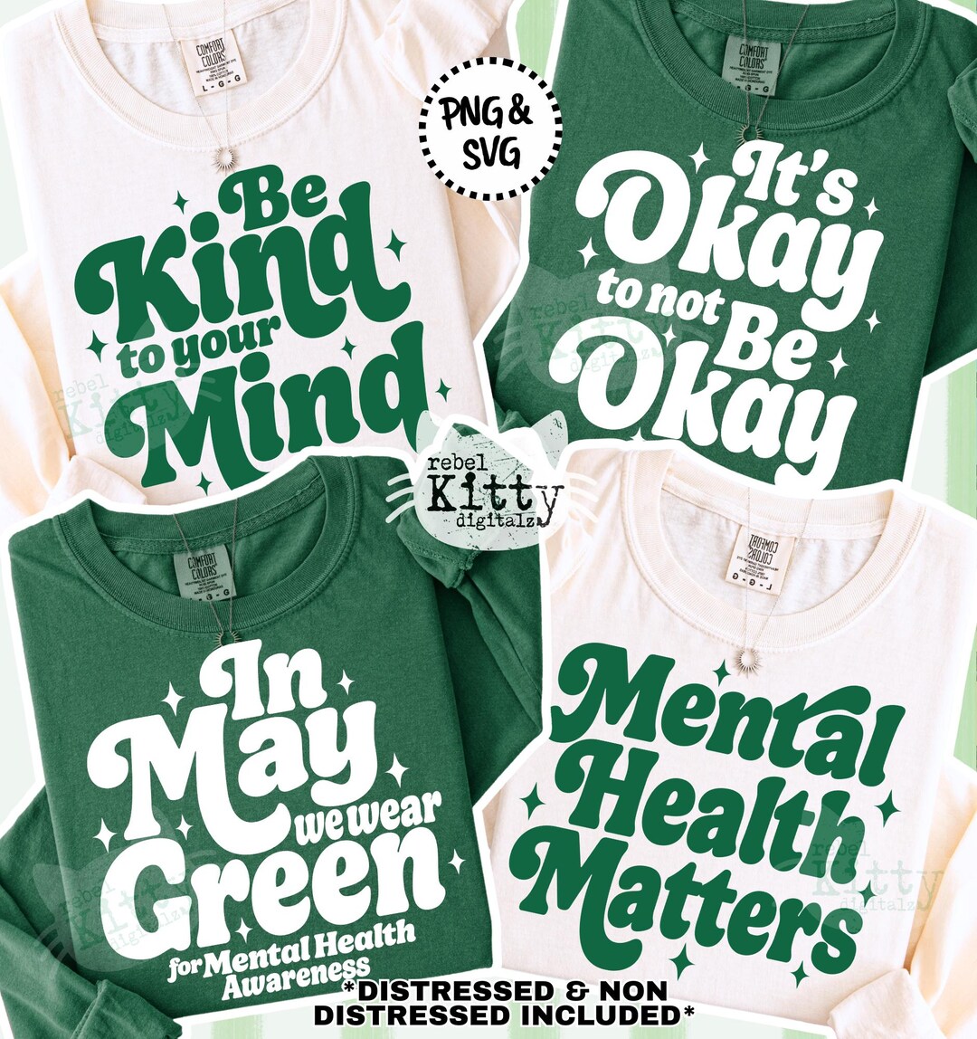 Mental Health PNG SVG Bundle | Trendy Designs (digital Download) - Etsy