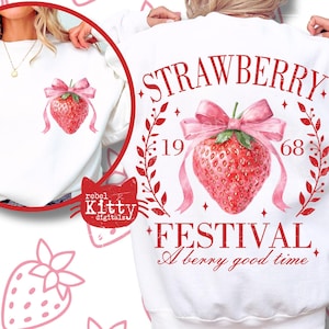 Strawberry Festival 1968 PNG | A Berry Good Time | Coquette | Strawberry Season | Strawberry Vibes | Trendy Strawberry | DTF | Sublimation