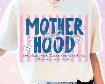 Motherhood PNG | Trendy Mom Design (Digital Download)