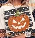 Pumpkin Polka Dot Stripes PNG | Trendy Halloween Design (Digital Download) product logo