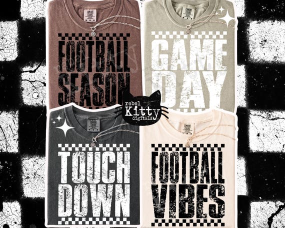 Football Bundle PNG | Trendy Football | Football DTF | Football Season | Football Vibes | Touchdown | Game Day | Sublimation