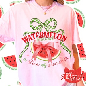 Watermelon Festival PNG | A Slice of Summer | Coquette | Watermelon Season | Watermelon Vibes | One In A Melon | Trendy Watermelon