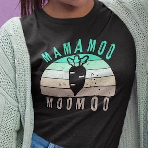 Mamamoo Moomoo Retro Sunset unisex shirt, Mamamoo shirt, Moomoo shirt, Mamamoo fan shirt, Moomoo fandom shirt, Mamamoo kpop shirt, kpop gift