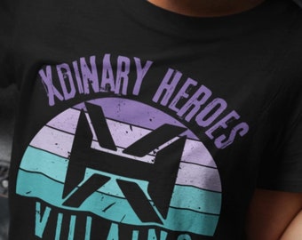 Xdinary Heroes Villains Retro Sunset shirt - Classic kpop tee, Xdinary Heroes shirt, Xdinary Heroes fan shirt, Villains fandom shirt