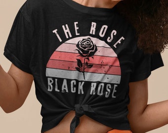 The Rose Black Rose Retro Sunset unisex shirt, The Rose shirt, Black Rose shirt, The Rose fan shirt, Black Rose fandom shirt, The Rose kpop