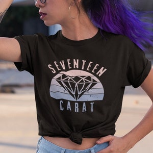 Seventeen Carat Retro Sunset unisex shirt, Seventeen shirt, Carat shirt, Seventeen fan shirt, Carat fandom shirt, Seventeen kpop shirt