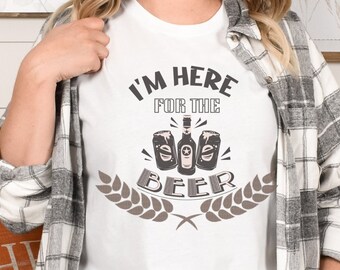 Ich bin hier für das Bier Oktoberfest-T-Shirt Oktoberfest-T-Shirt Bier-Festival Bierliebhaber Deutsch Deutschland Oktoberfest-Outfit Herbst-T-Shirt