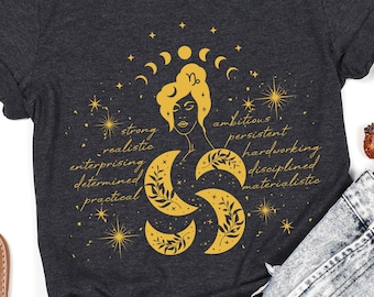 Celestial Zodiac sign Capricorn Personality Shirt, Capricorn Gift Astrology Shirt Capricorn Birthday Capricorn Girl Zodiac T shirt
