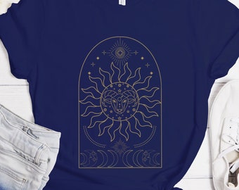 Aries Camisa Aries Regalo Astrología Camisa Zodiac Camisa Aries Cumpleaños Aries Chica Zodiac Signo Camisas Zodiac Camiseta horóscopo camisa Celestial