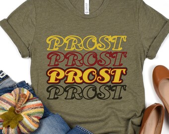 Prost Oktoberfest T-shirt Oktoberfest T-shirt Ölfestival Ölälskare Tysk Tyskland Oktoberfest-outfit Höst T-shirt Tysk Festival