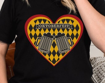 Oktoberfest-t-shirt Oktoberfest-t-shirt Ölfestival Ölälskare Prost Tysk Tyskland Oktoberfest-outfit Höst-t-shirt Tysk festivaltröja