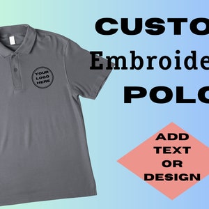Custom Embroidery Digitized Stitched Performance Polo Shirts, Custom logo Polo Work shirts, Events shirts, Personalized Logo shirt