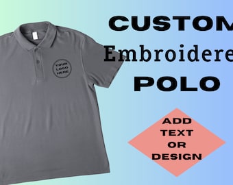 Custom Embroidery Digitized Stitched Performance Polo Shirts, Custom logo Polo Work shirts, Events shirts, Personalized Logo shirt