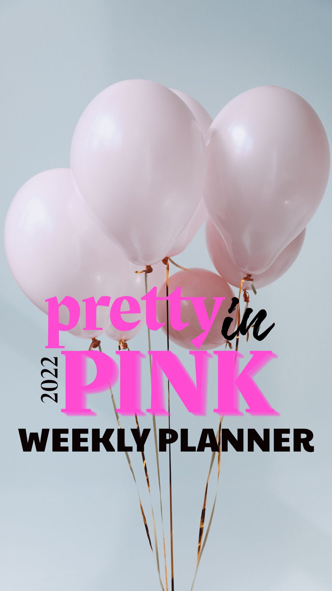 Pretty in Pink Weekly Planner Template - Etsy