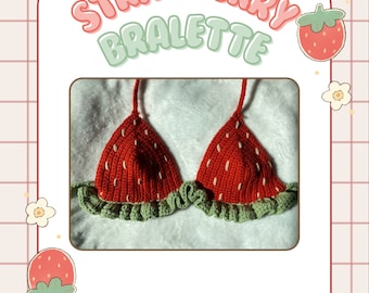 Nur Erdbeer Bralette Muster