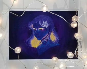 Impresión de arte Galaxy Gal - 5 x 7