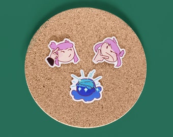 Paquete de pegatinas lindas de vinilo mate Big Brain
