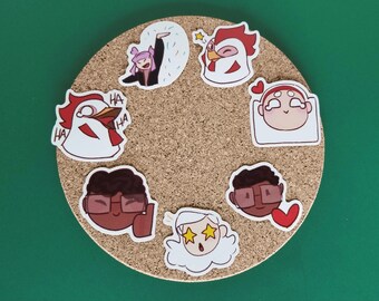 Paquete de pegatinas lindas de vinilo mate feliz